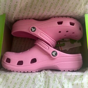 BRAND NEW Crocs Tweed Pink Classic Clogs